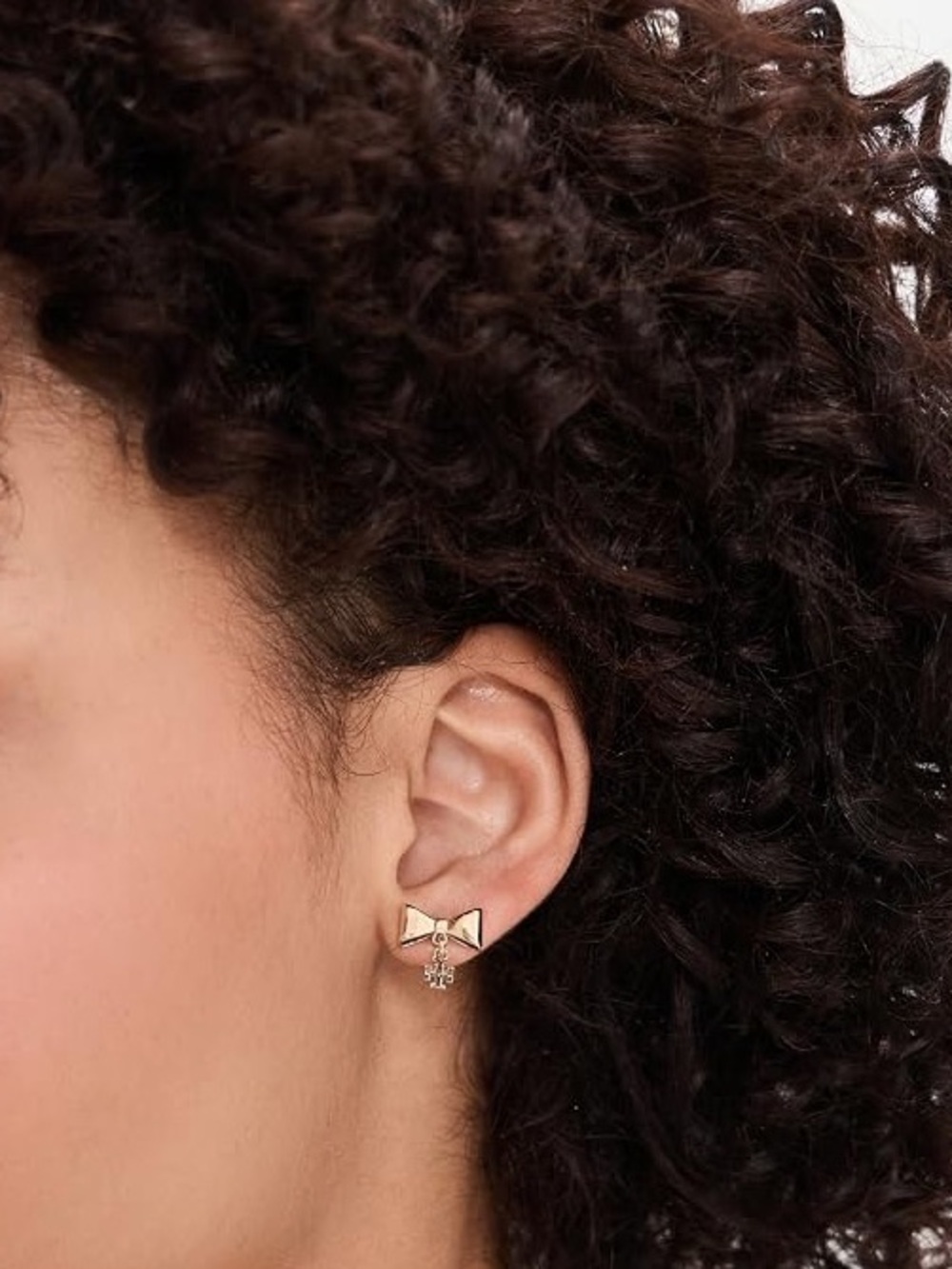 TORY BURCH ⭐️ CURIOUSITY SMALL GOLD BOW EARRINGS 🎀 - Picture 6 of 6